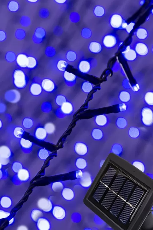 Outdoor Christmas Lights<Christmas Tree World 100 Led Solar Powered String Lights - Blue