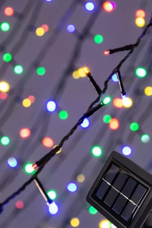 Outdoor Christmas Lights<Christmas Tree World 100 Led Solar Powered String Lights - Multicolour