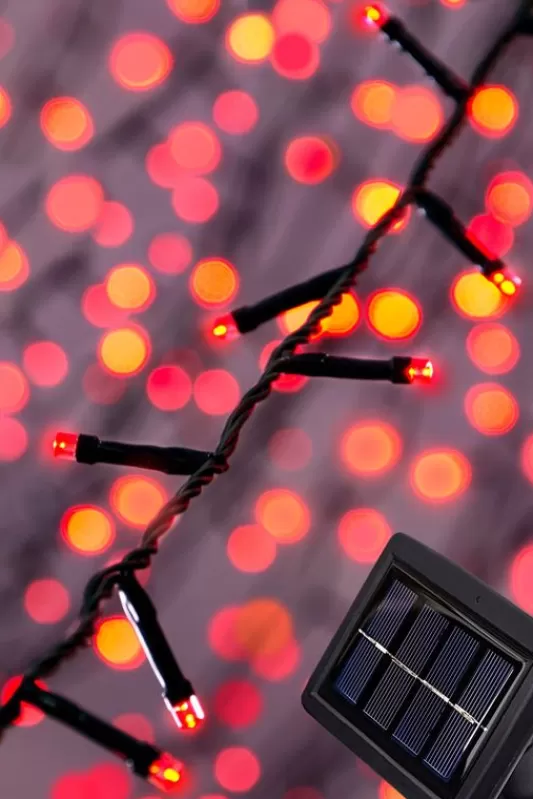 Outdoor Christmas Lights<Christmas Tree World 100 Led Solar Powered String Lights - Red