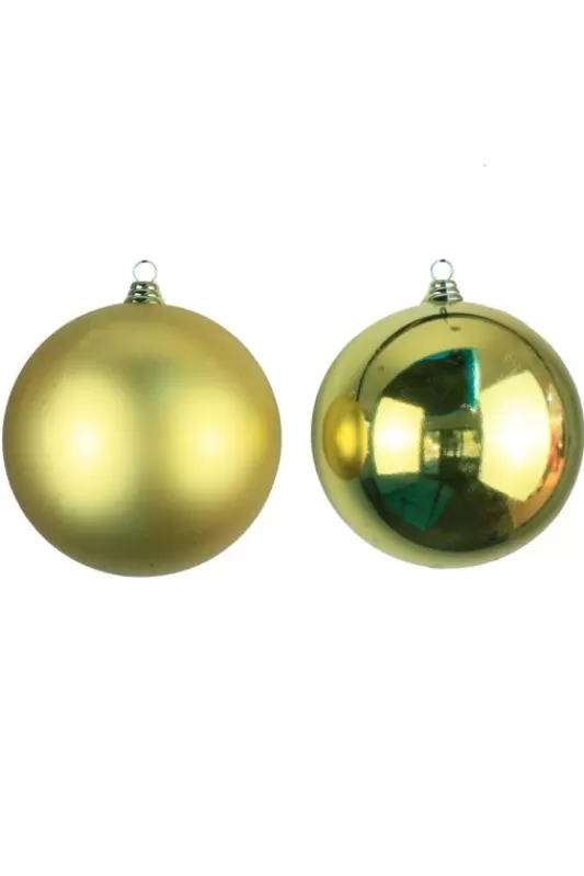 Large Christmas Baubles<Christmas Tree World 25Cm Gold Bauble Set Shiny/Matte (4 Pc)