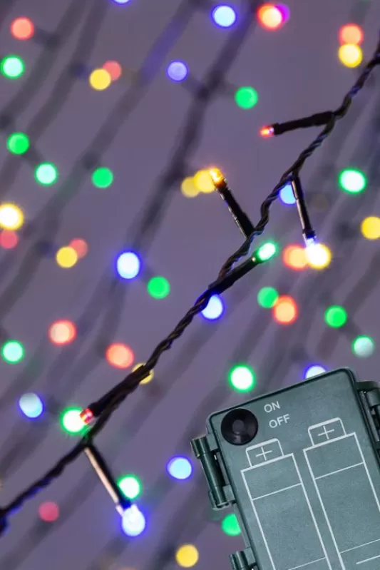 Battery Powered Leds<Christmas Tree World Ctw Battery Powered 200 Led Multifunction String Light Set - Multicolour