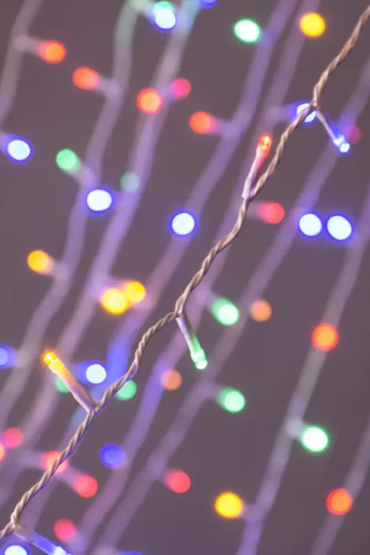 Multifunction Led Lights<Christmas Tree World Ctw White Cable 1000 Led Multifunction String Light Set - Multicolour
