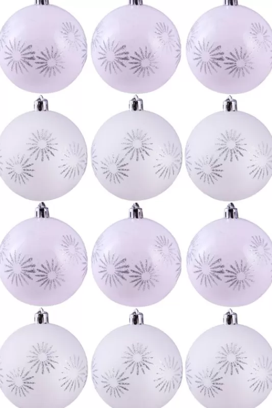 Hand Painted Baubles<Christmas Tree World Hand Painted Shatterproof Bauble Design 18 (12 Pack)