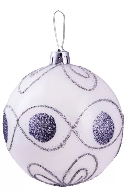 Hand Painted Baubles<Christmas Tree World Hand Painted Shatterproof Bauble Design 20 (12 Pack)