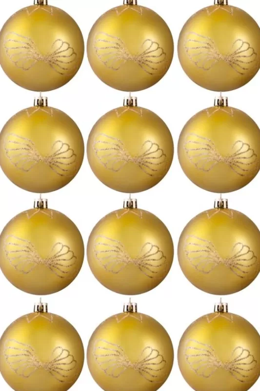 Hand Painted Baubles<Christmas Tree World Hand Painted Shatterproof Bauble Design 21 (12 Pack)