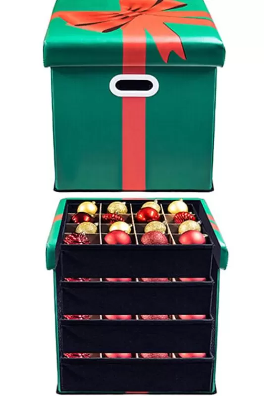 Storage Bags<Christmas Tree World Multi-Purpose Decorations Storage Ottoman Box - With Partitions & Trays
