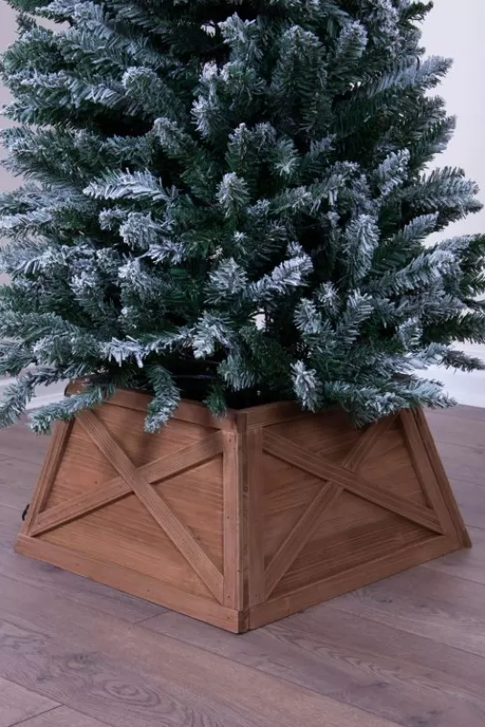 Tree Skirts & Surrounds<Christmas Tree World Natural Brown Wooden Christmas Tree Skirt (Fits 4Ft-6Ft Trees)