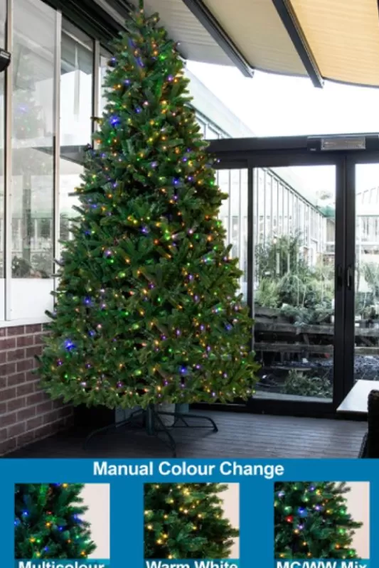 Ultra Realistic Christmas Trees<Christmas Tree World The 10Ft Pre-Lit Ultra Devonshire Slimline Tree Warm White/Multicoloured Colour Change Leds