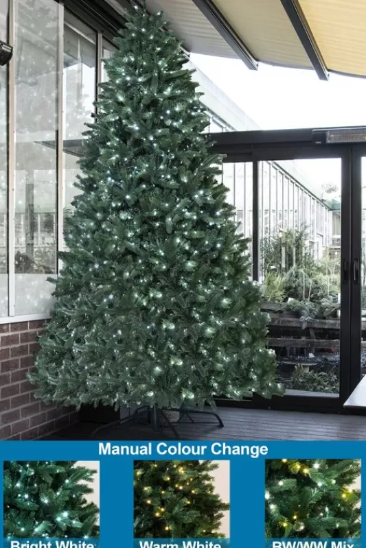 Tall Christmas Trees<Christmas Tree World The 10Ft Ultra Devonshire Fir Pre-Lit With Warm White/White Colour Change Leds