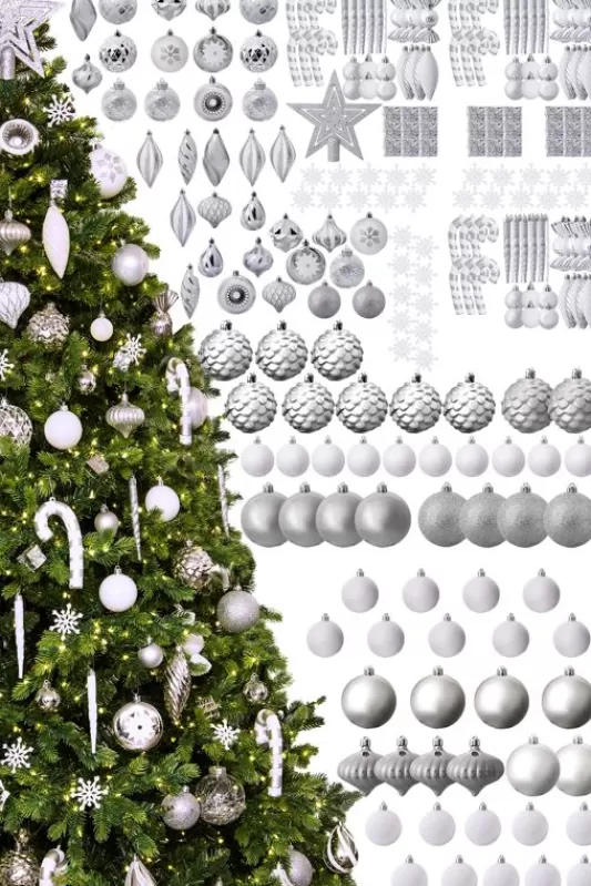 Medium Christmas Baubles<Christmas Tree World The 212Pc Full Heavy Coverage Bauble Set (Choose Colour For 8Ft Trees)