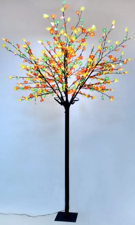 Outdoor Artificial Trees<Christmas Tree World The 2.5M/8.2Ft Multicolour Maple Leaf Led Blossom Tree