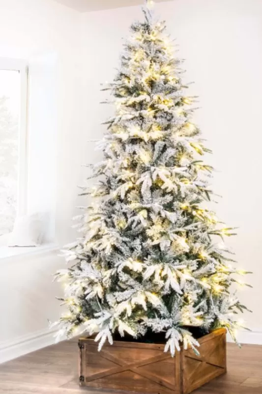 4 Foot Pre Lit Christmas Trees<Christmas Tree World The 4Ft Pre-Lit Snowy Alpine Tree Warm White