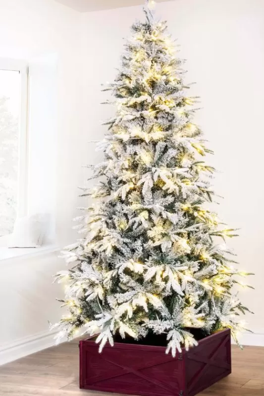 4 Foot Pre Lit Christmas Trees<Christmas Tree World The 4Ft Pre-Lit Snowy Alpine Tree Warm White