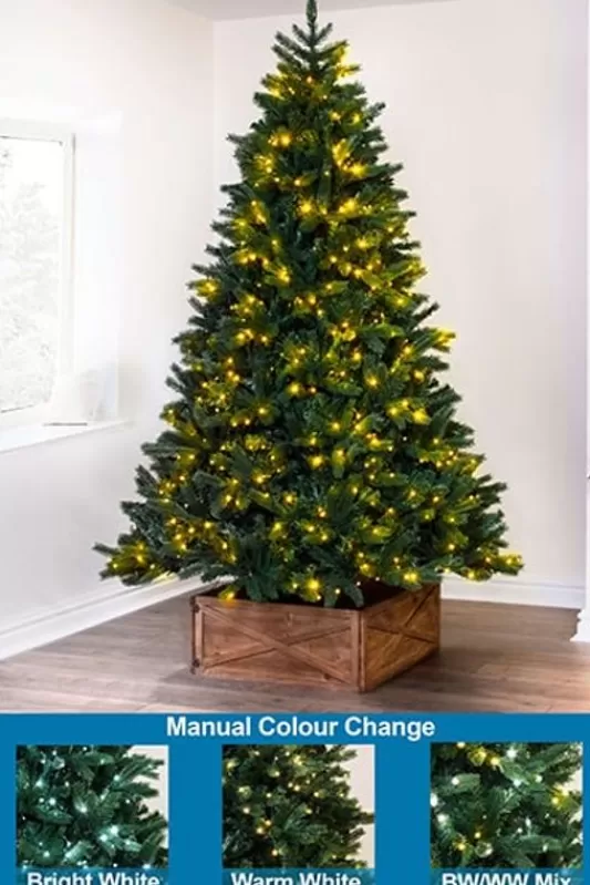 5 Foot Pre Lit Christmas Trees<Christmas Tree World The 5Ft Ultra Devonshire Fir Pre-Lit With Warm White/White Colour Change Leds