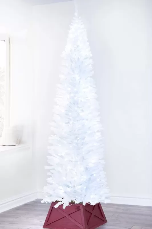 4 Foot Pre Lit Christmas Trees<Christmas Tree World The Pre-Lit 4Ft White Italian Pencilimo Tree