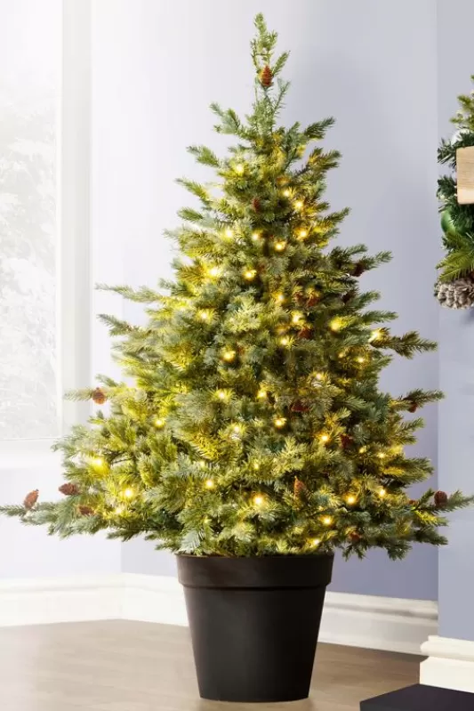 Ultra Realistic Christmas Trees<Christmas Tree World The Pre-Lit Cairngorm Pine Potted Tree (3Ft To 4Ft)