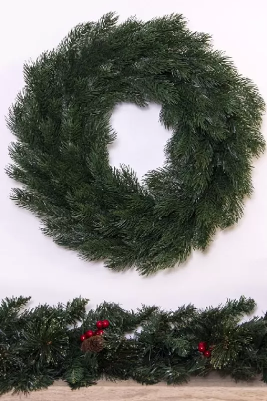 Outdoor Christmas Wreaths<Christmas Tree World The Vivente Fir Wreath (100% Pe 50Cm-60Cm)