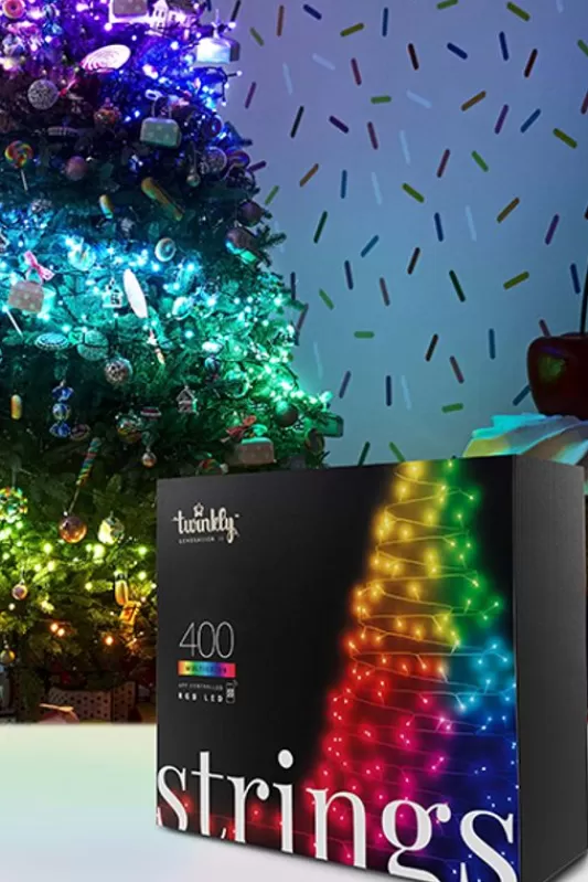 Twinkly Lights<Christmas Tree World Twinkly Strings 400 Rgb Lights String, Black Wire, Plug Type G