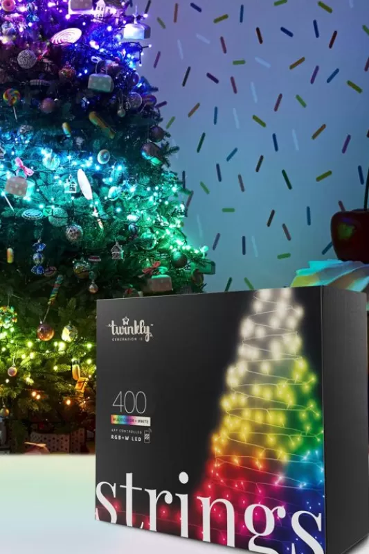 Twinkly Lights<Christmas Tree World Twinkly Strings 400 Rgb+W Lights String, Black Wire, Plug Type G