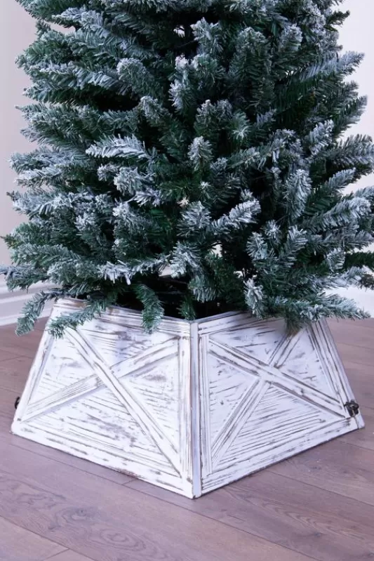 Ultra Realistic Christmas Trees<Christmas Tree World Wooden Christmas Tree Skirt In 3 Colours (For 4Ft-6Ft Trees - Tight Fit)