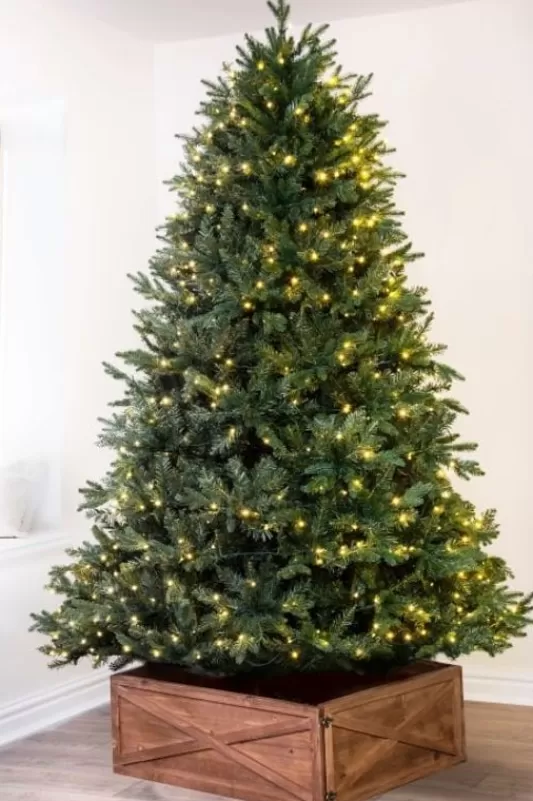 As Seen On Tv<Christmas Tree World Wooden Christmas Tree Skirt In 3 Colours (For 6Ft-8Ft Trees - Square Fit)