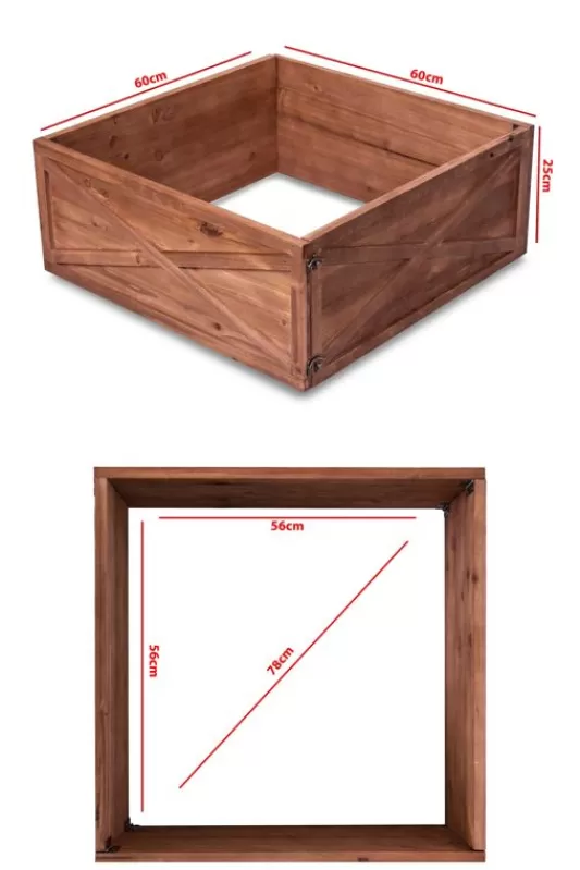 As Seen On Tv<Christmas Tree World Wooden Christmas Tree Skirt In 3 Colours (For 6Ft-8Ft Trees - Square Fit)