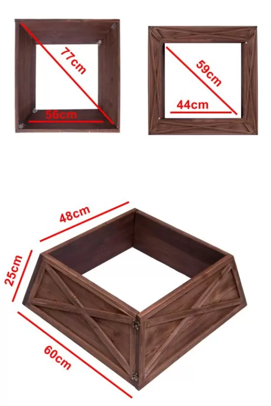 Ultra Realistic Christmas Trees<Christmas Tree World Wooden Christmas Tree Skirt In 3 Colours (For 6Ft-8Ft Trees - Tight Fit)